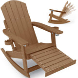 YEFU®︎ 5-Position Adirondack Rocker with Ottoman