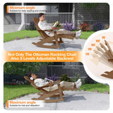 YEFU®︎ 5-Position Adirondack Rocker with Ottoman