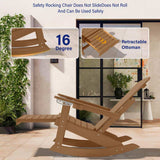 YEFU®︎ 5-Position Adirondack Rocker with Ottoman