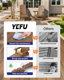 YEFU®︎ 5-Position Adirondack Rocker with Ottoman