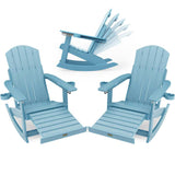 YEFU®︎ Adirondack Rocking Chair with Ottoman