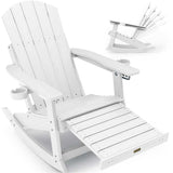 YEFU®︎ 5-Position Adirondack Rocker with Ottoman