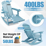 YEFU®︎ Adirondack Rocking Chair with Ottoman