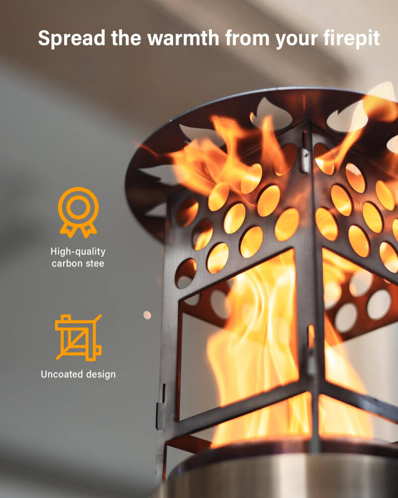 YEFU Fire Pit Heat Deflector for Solo Mesa Stove, Portable Heat Diffuser