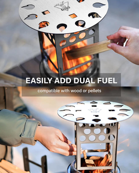 YEFU Fire Pit Heat Deflector for Solo Mesa Stove, Portable Heat Diffuser