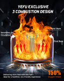 YEFU®︎ Smokeless Firepit 304 Stainless Steel Material