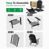  With 80% pre-assembly, all necessary stainless steel screws and tools included, plus clear instructions, you’ll have your adirondack chairs ready in no time. Spend less time building and more time relaxing in your new adirondack chairs.