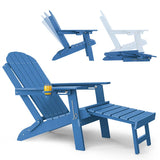 YEFU® HDPE Folding Adirondack Chairs with Ottoman