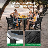 YEFU® Modern Square Patio Table and Chairs Set