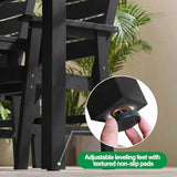 YEFU® Modern Square Patio Table and Chairs Set