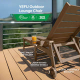 The patio lounge chair offers flexible reclining options with 5 positions to suit your various needs. Whether you’re reading, taking a nap or soaking up the sun, you can stay in the optimal posture and enjoy a comfortable experience.