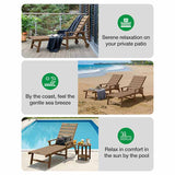 Sturdy Structure：The bottom frame of our outdoor lounge chairs is made of aluminum alloy with a weight capacity of up to 400 pounds and patio chaise lounges won't crack even when bearing the weight of two adult men. You and your family can sit on the chair at the same time and enjoy your ultimate relaxation.