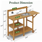 Overall size: 37.4"L x 16.9"W x 45.3"H. With the foldable side table extended, the length reaches 51.2". 