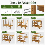 【Easy Assembly in 15 Mins】:This garden potting bench comes with pre-drilled holes, complete hardware, and clear illustrated instructions for quick assembly. Most users can set it up in about 15 minutes without complicated installation, helping you start gardening faster.