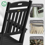 Wood-like texture
Natural and attractive appearance, rocking chair outdoor looks like real wood.