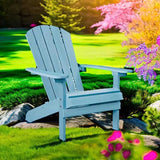 YEFU®︎ Adirondack Chair placed in garden – Outdoor Patio Chair for Relaxing Moments