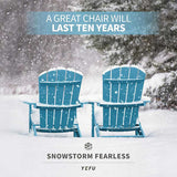 Blue YEFU®︎ Adirondack Chair by Fire Pit – Perfect Outdoor Seating for Backyard Evenings