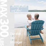 Close-up of YEFU®︎ Adirondack Chair Backrest – HIPS Plastic with Fine Wood Grain Texture