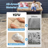 YEFU®︎ Outdoor Porch Swing Cushions with Backrest