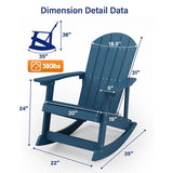 YEFU®︎ Weather Resistant Adirondack Rocker Chair