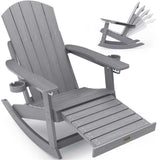 YEFU®︎ Adirondack Rocking Chair with Ottoman