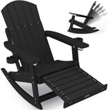 YEFU®︎ Adirondack Rocking Chair with Ottoman