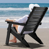 YEFU®︎ Folding Adirondack Chairs with Arc Back & Cup Holder