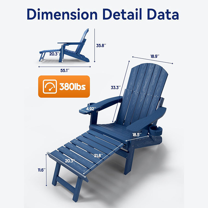 YEFU®︎ Outdoor Chair with Footrest