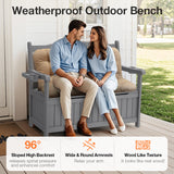 YEFU®︎ Outdoor Storage Bench – Weatherproof & Durable