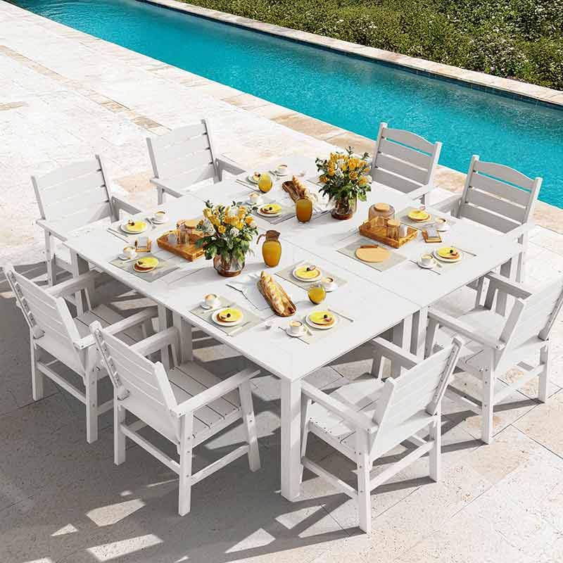 YEFU® Modern Square Patio Table and Chairs Set