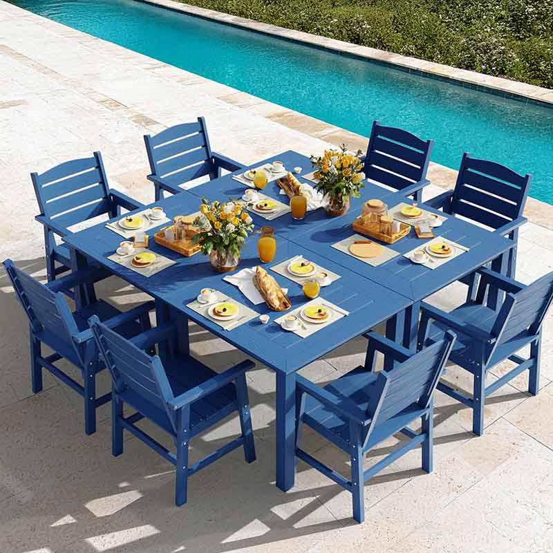 YEFU® Modern Square Patio Table and Chairs Set