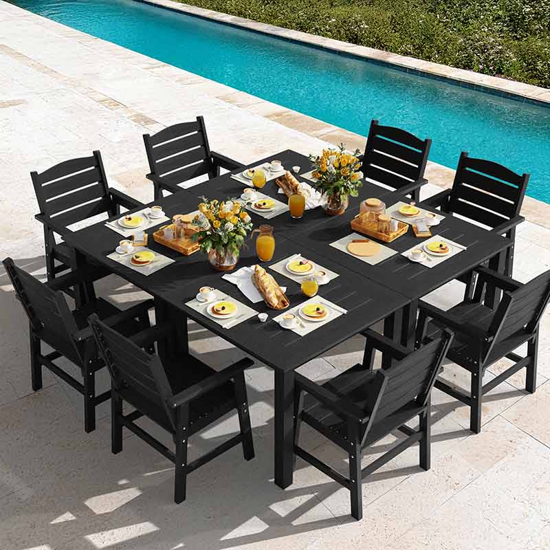 YEFU® Modern Square Patio Table and Chairs Set