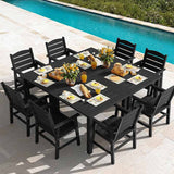 YEFU® Modern Square Patio Table and Chairs Set