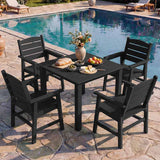 YEFU® Modern Square Patio Table and Chairs Set