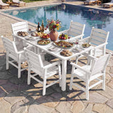YEFU® Modern Square Patio Table and Chairs Set