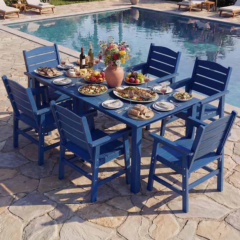 YEFU® Modern Square Patio Table and Chairs Set