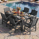 YEFU® Modern Square Patio Table and Chairs Set
