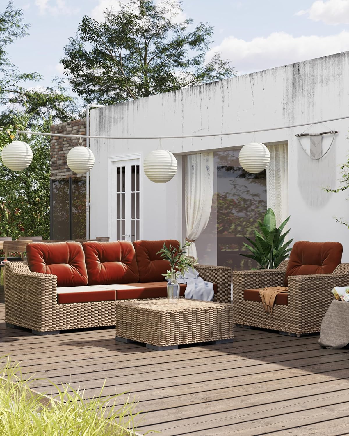 YEFU®︎ Fade-Resistant Outdoor Sofa Cushion Set