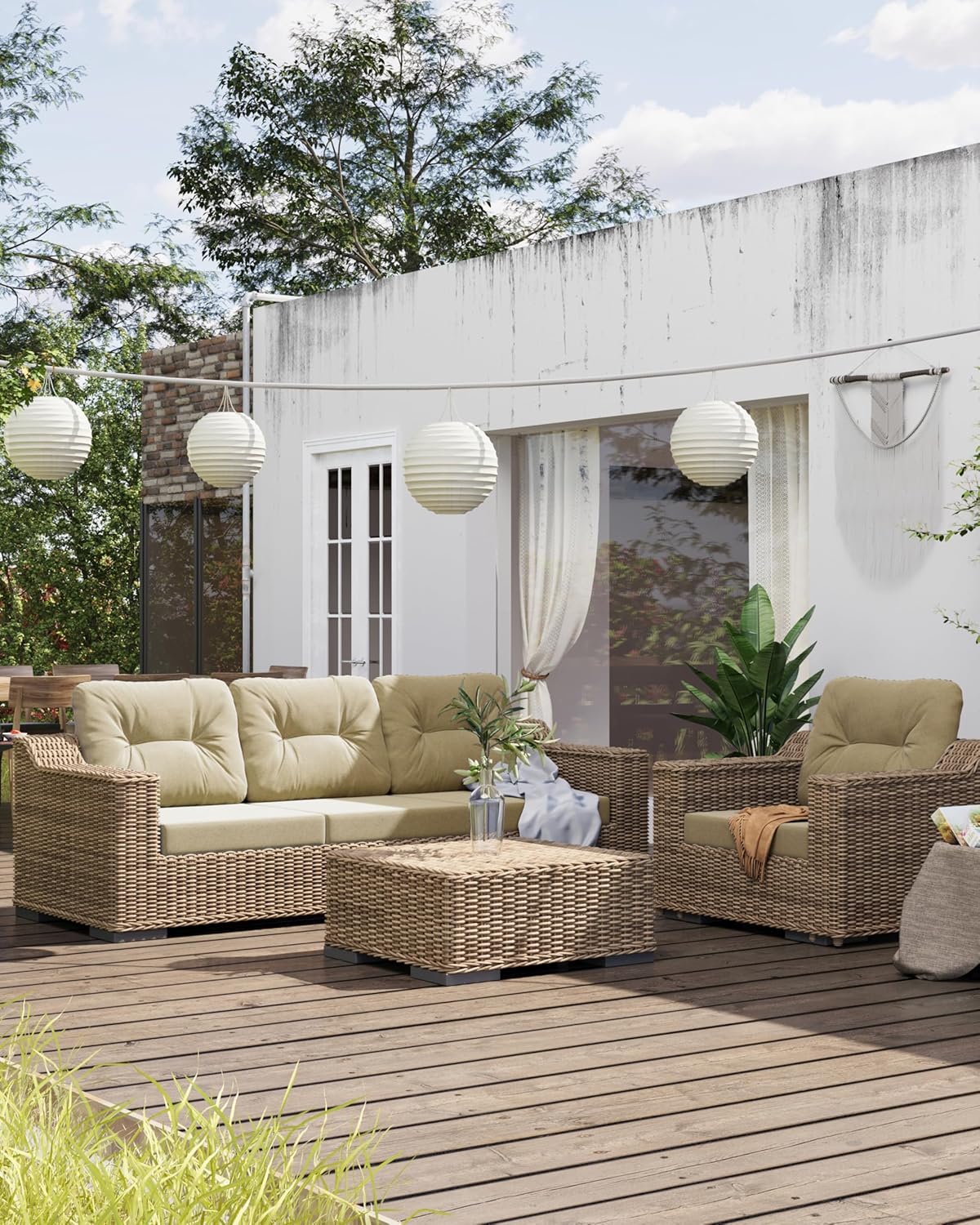 YEFU®︎ Waterproof Patio Chair Cushions 24x24 Inch