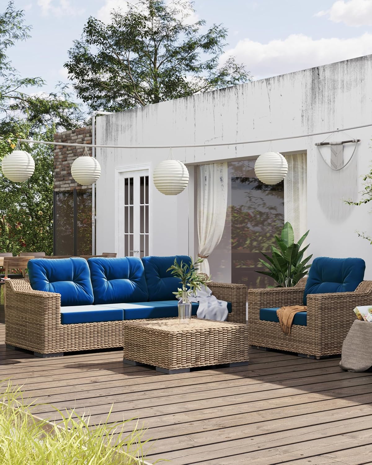 YEFU®︎ Outdoor Chair Cushions with Straps
