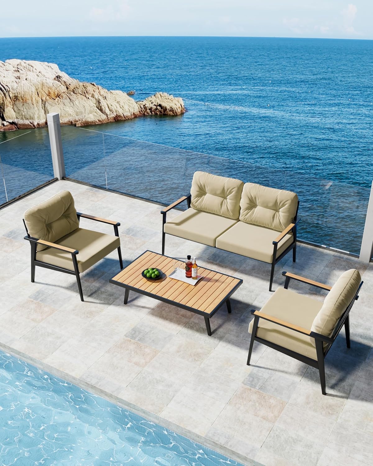 YEFU®︎ Waterproof Patio Chair Cushions 24x24 Inch