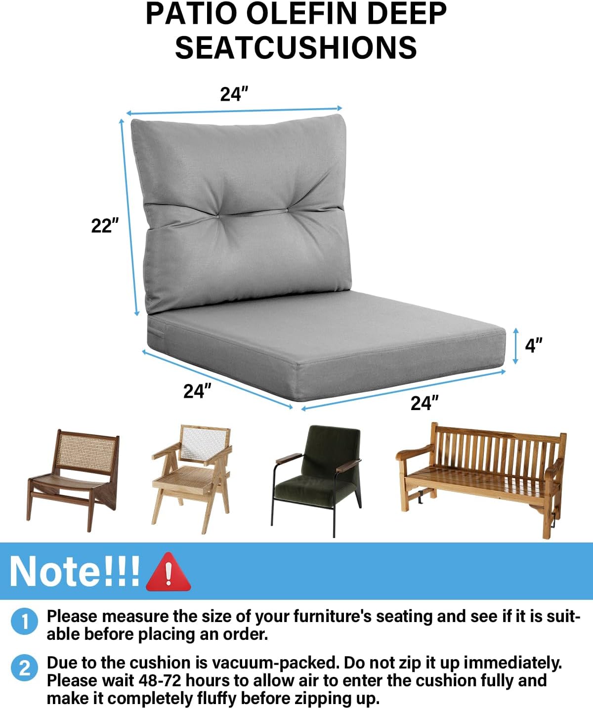 YEFU®︎ Patio Furniture Cushions