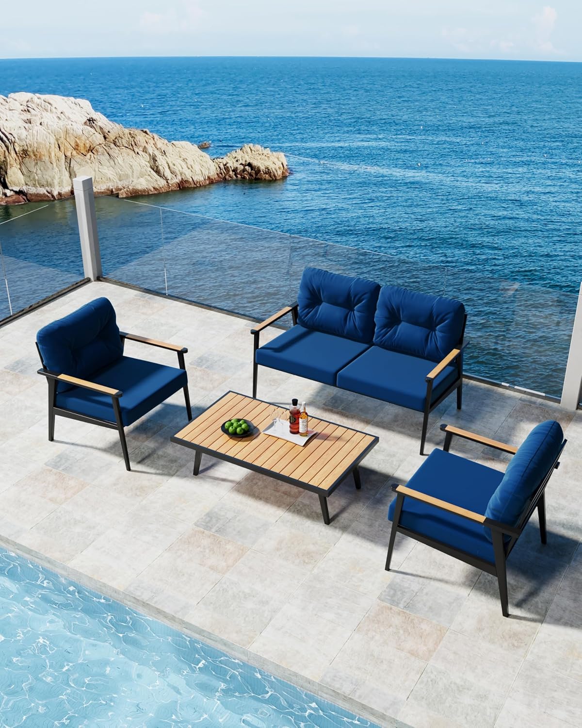 YEFU®︎ All-Weather Waterproof Patio Cushion Set