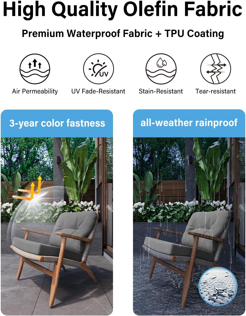 YEFU®︎ Patio Furniture Cushions