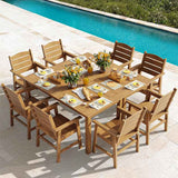 YEFU® HIPS Long Patio Dining Table Set