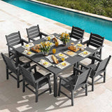 YEFU® HIPS Long Patio Dining Table Set
