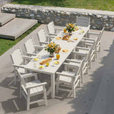 YEFU® HIPS Long Patio Dining Table Set