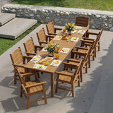 YEFU® HIPS Long Patio Dining Table Set