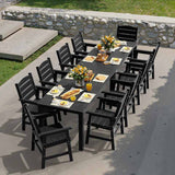 YEFU® HIPS Long Patio Dining Table Set