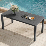 YEFU® HIPS Long Patio Dining Table Set